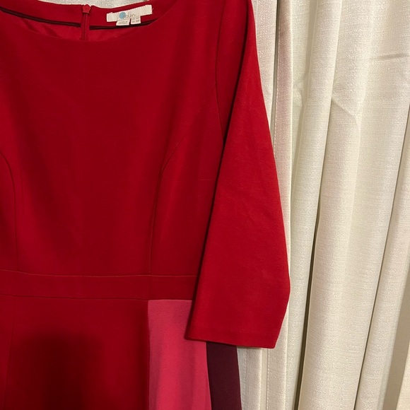 Boden Red A-Line Dress with Pockets Size US 10P - Picture 3 of 8